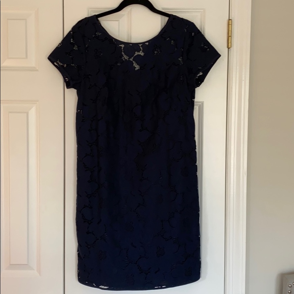 Navy Loft lace dress